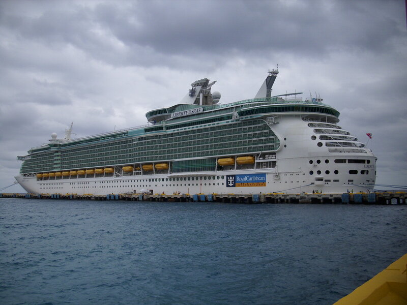 Cruise Ship at Dock — White