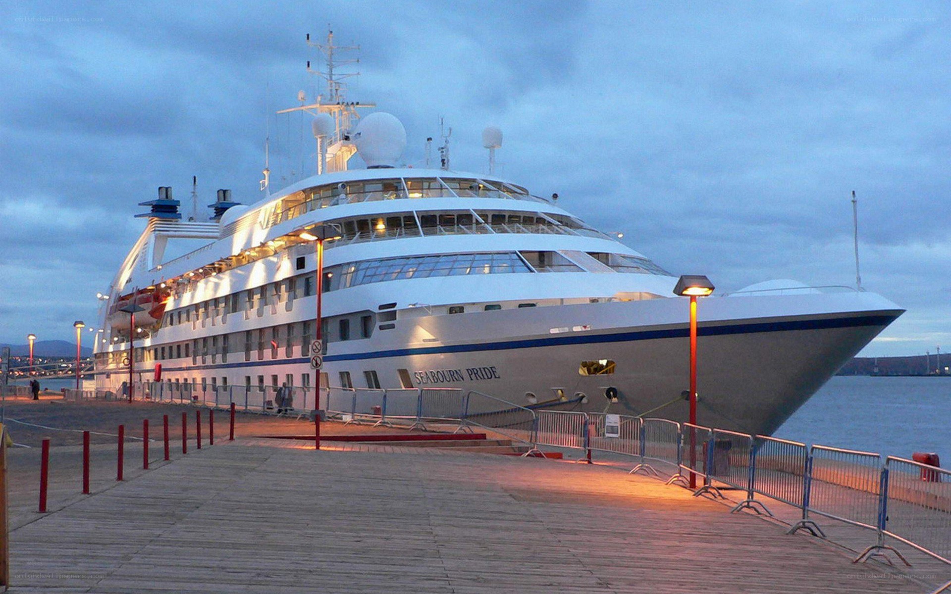 Cruise ship at dock