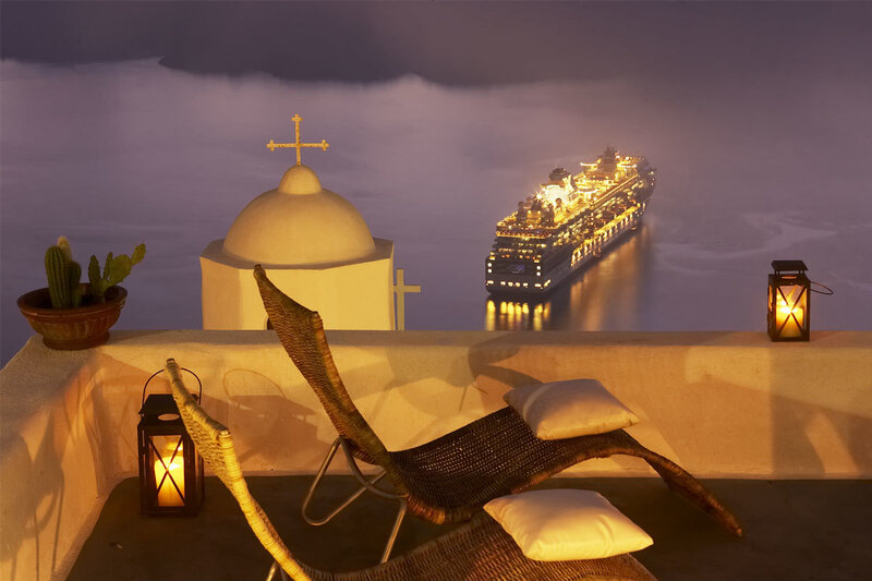 Cruise Ship at Night — Purple