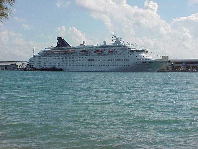 Cruise ship at port