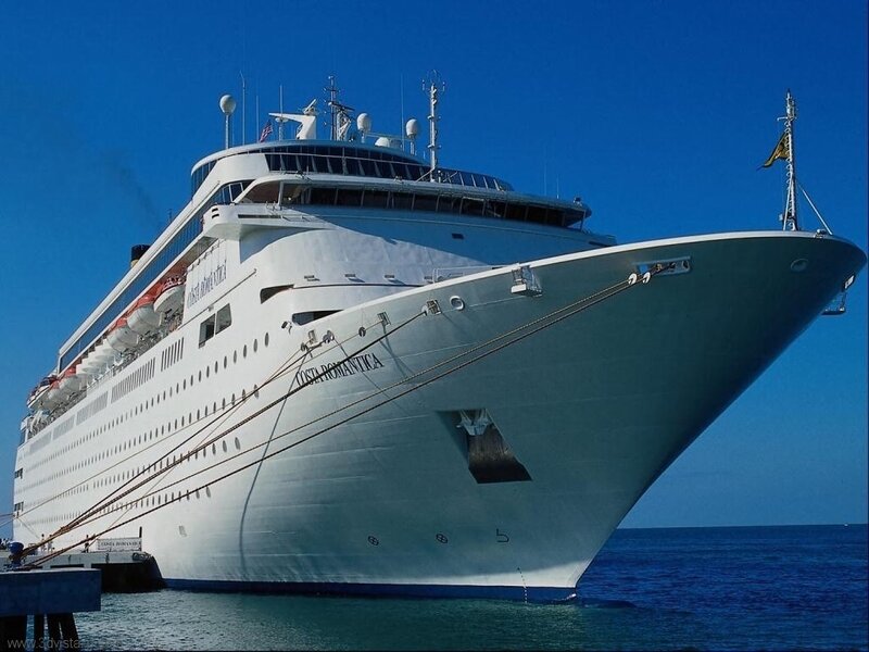 Cruise ship at port