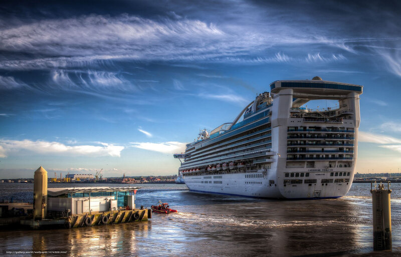 Cruise ship at port