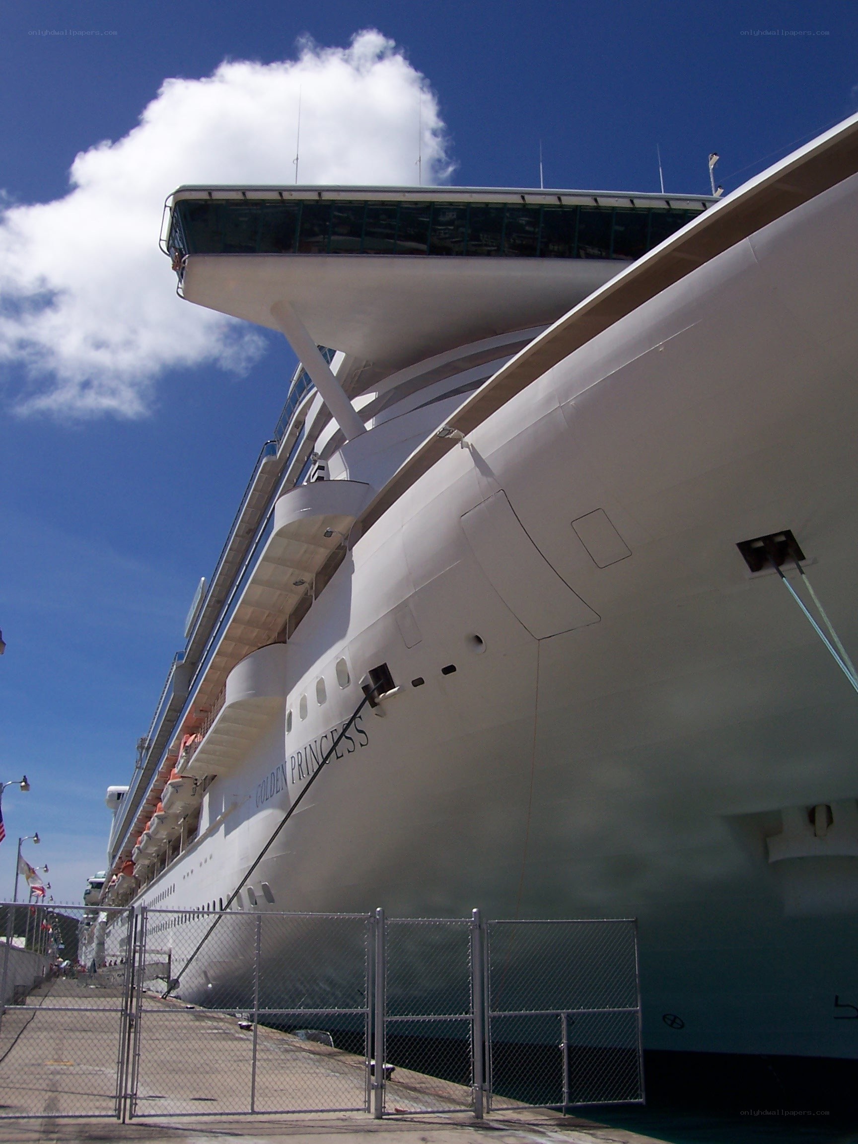Cruise ship at port