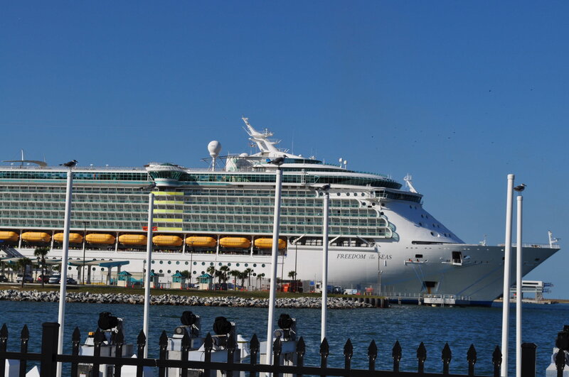 Cruise Ship at Port — Blue, Calm, Afternoon, Photograph