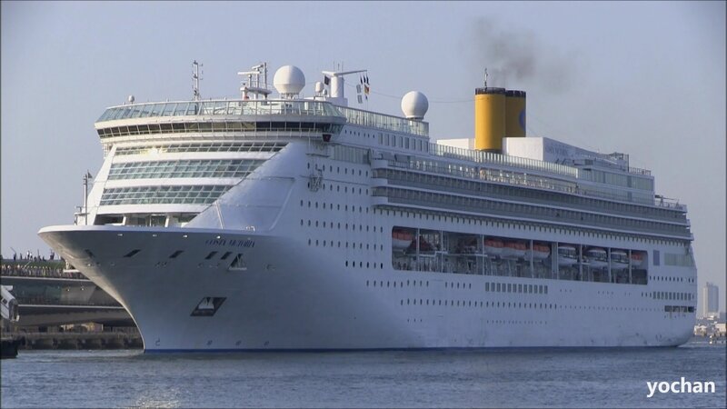 Cruise Ship at Port — White, Calm, Afternoon, Photograph, Smokestack
