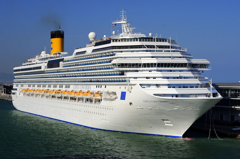 Cruise Ship at Port — White, Calm, Afternoon, Photograph