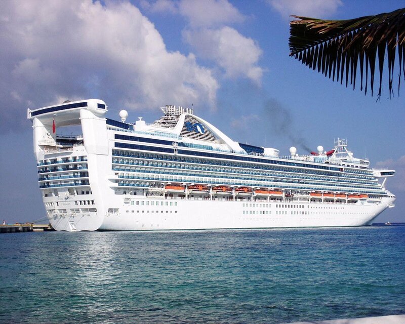 Cruise Ship at Port — White, Serene