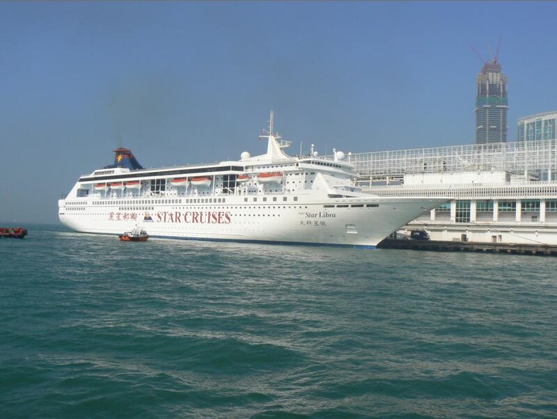 Cruise Ship at Port — White