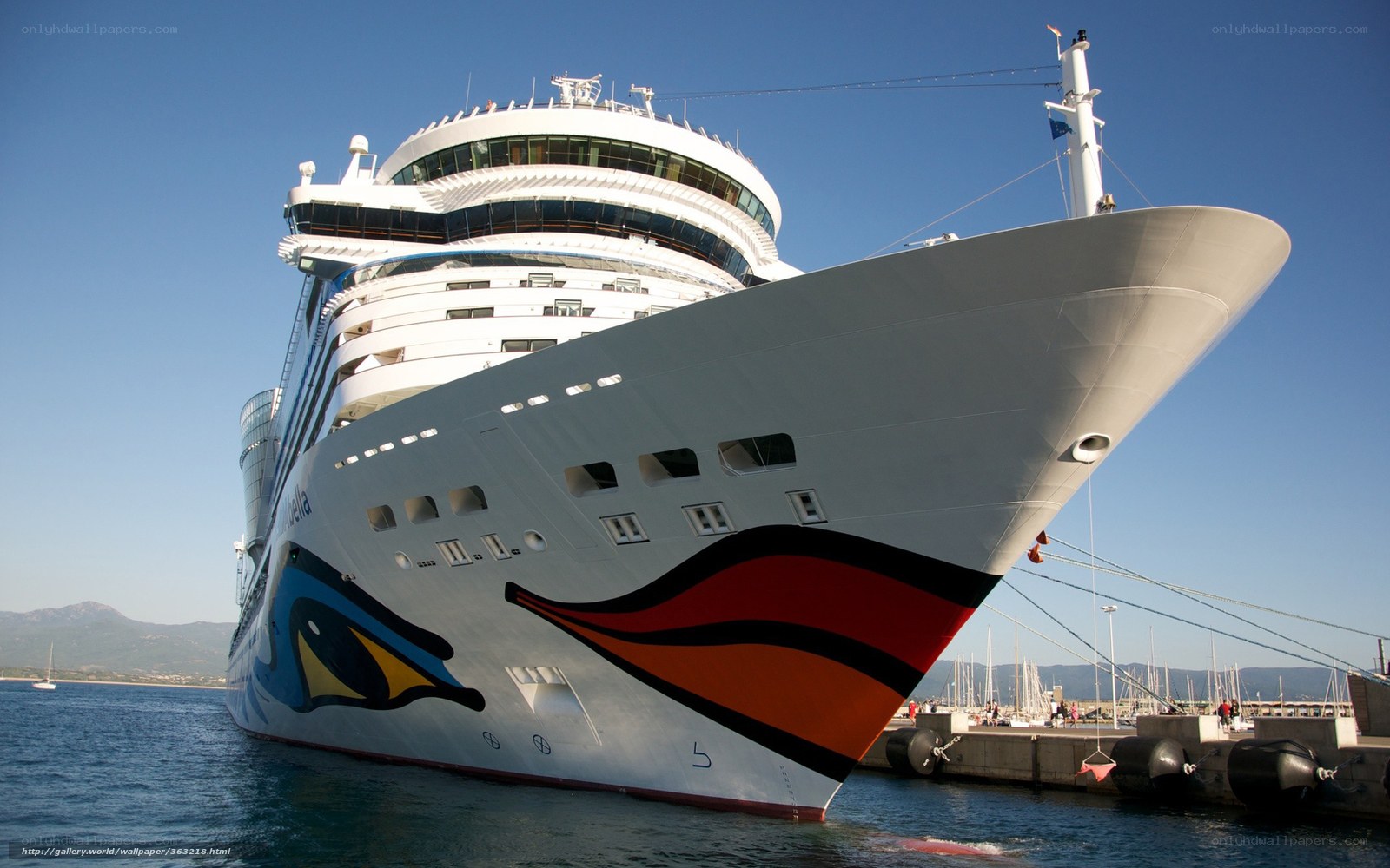 Cruise ship at port