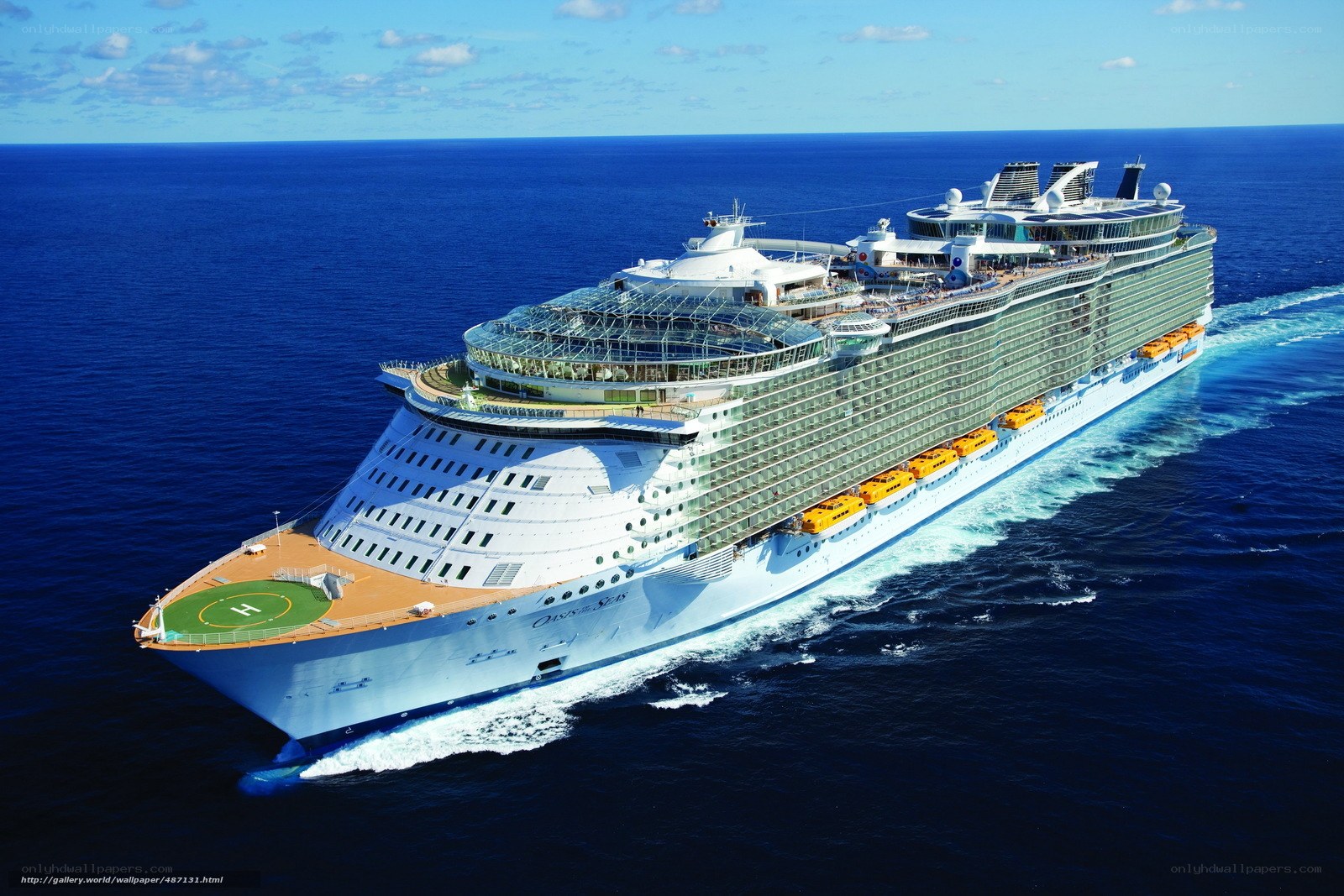 Cruise ship at sea