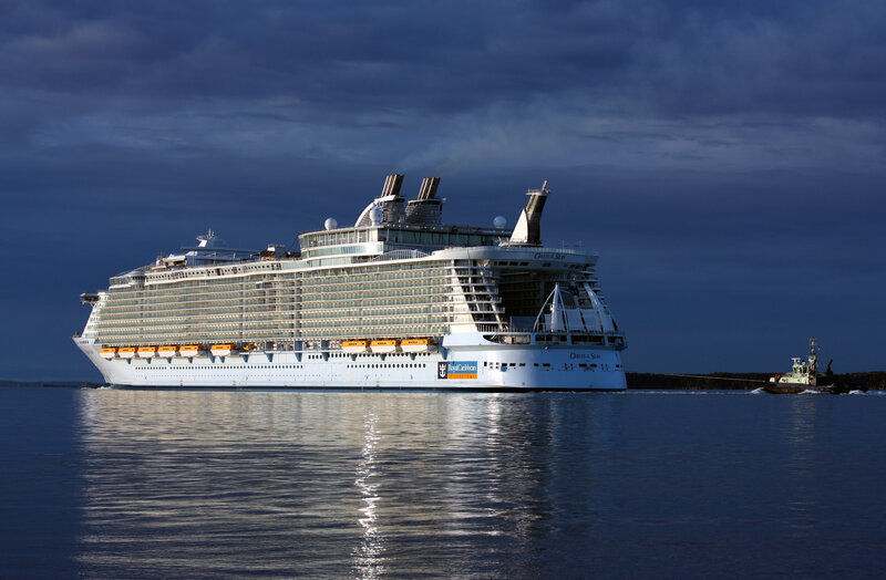Cruise ship at sea