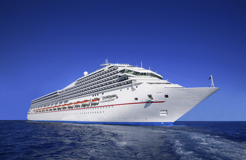 Cruise ship at sea