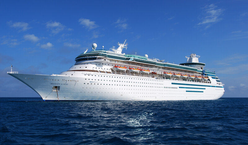 Cruise ship at sea
