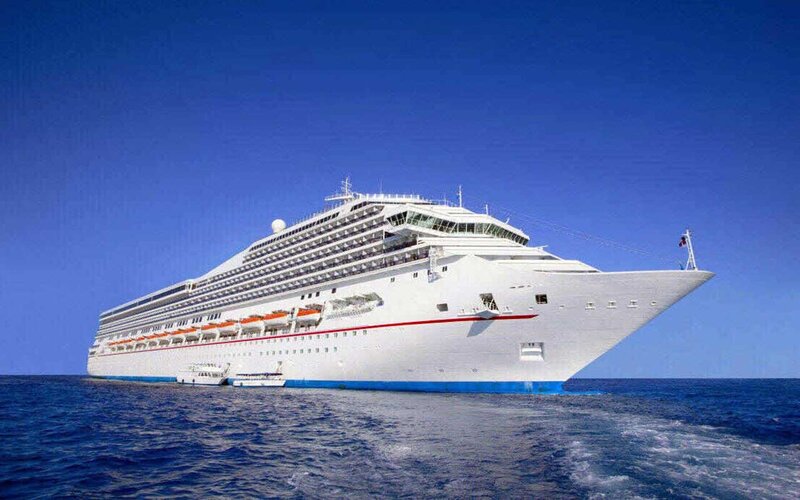 Cruise ship at sea
