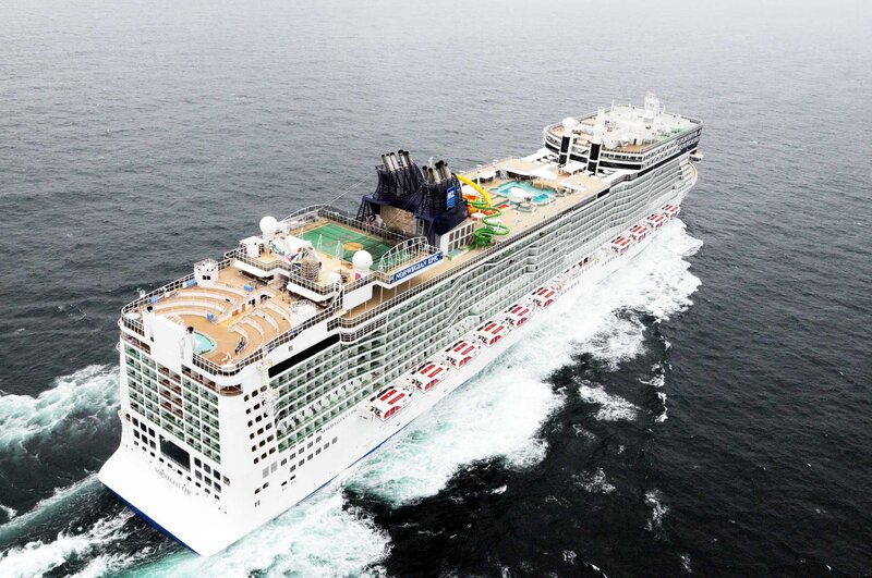 Cruise ship at sea