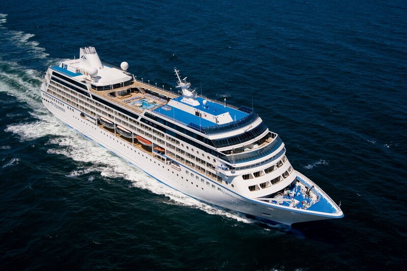 Cruise ship at sea