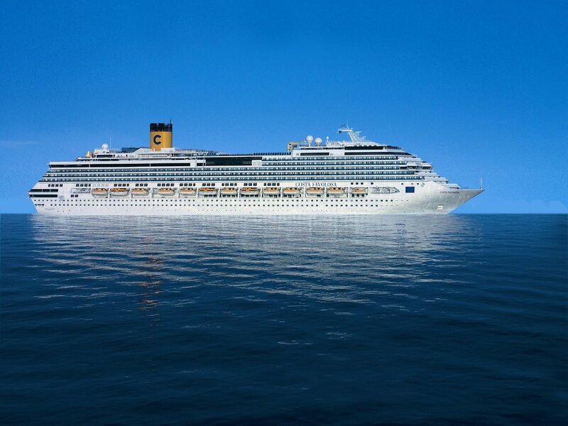 Cruise ship at sea