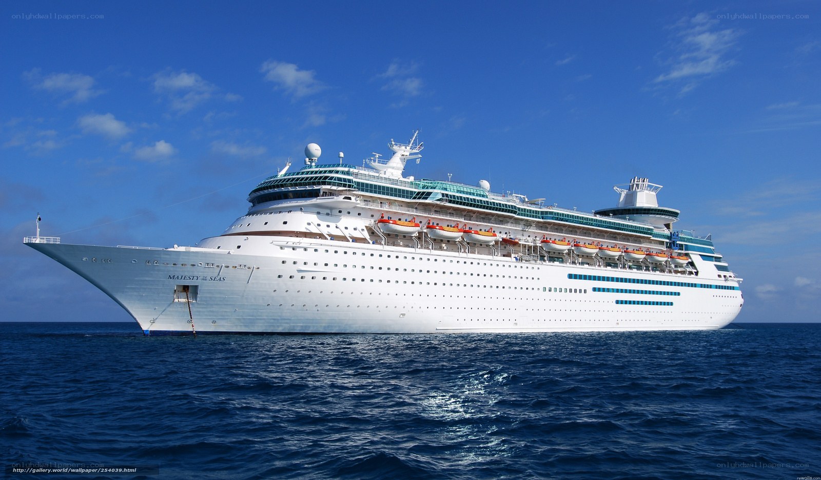 Cruise ship at sea