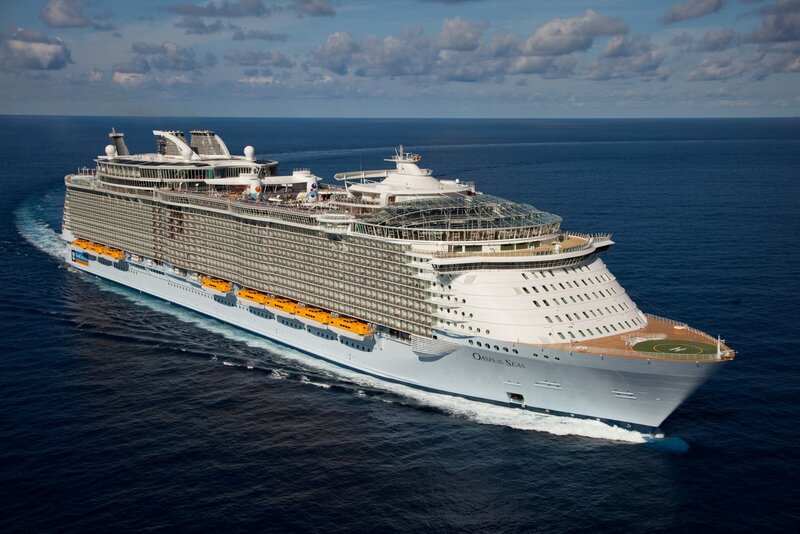 Cruise ship at sea