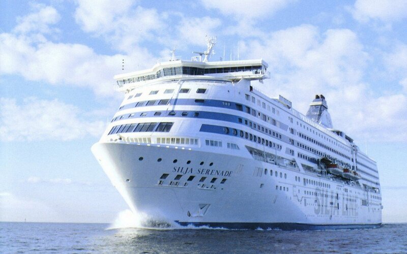 Cruise ship at sea