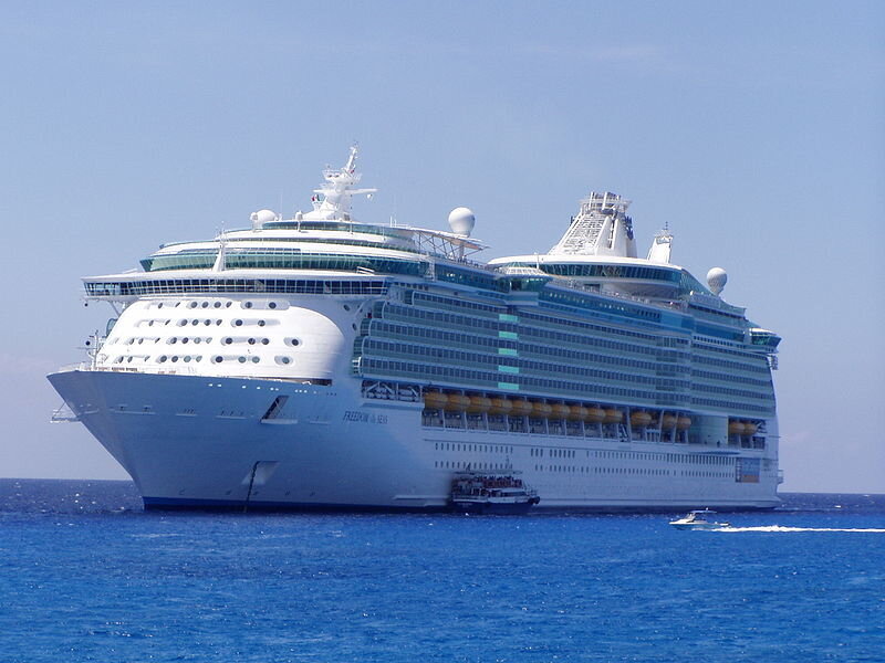 Cruise ship at sea
