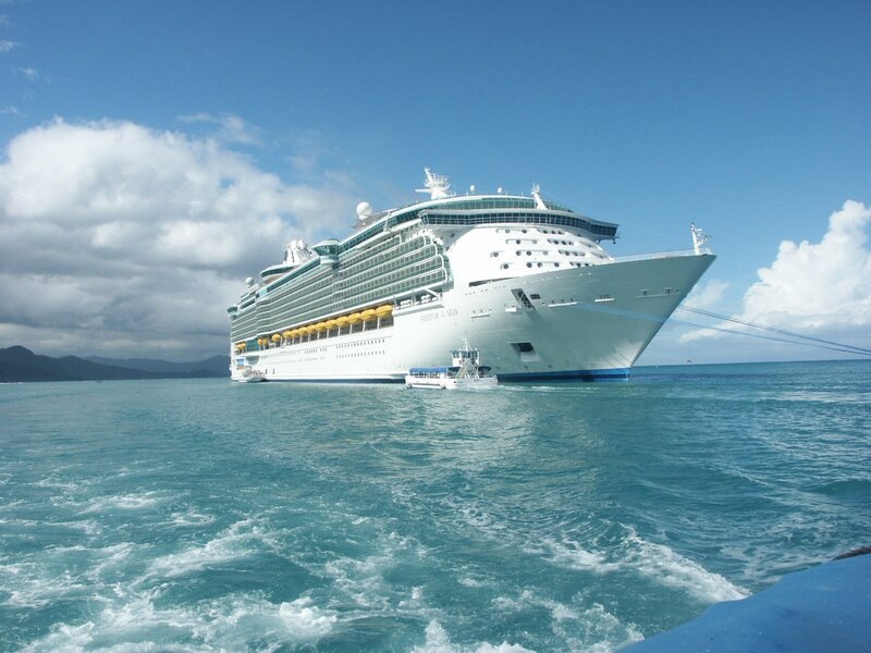 Cruise ship at sea