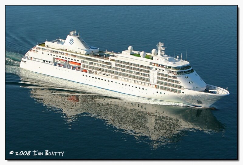 Cruise ship at sea