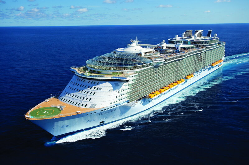 Cruise ship at sea