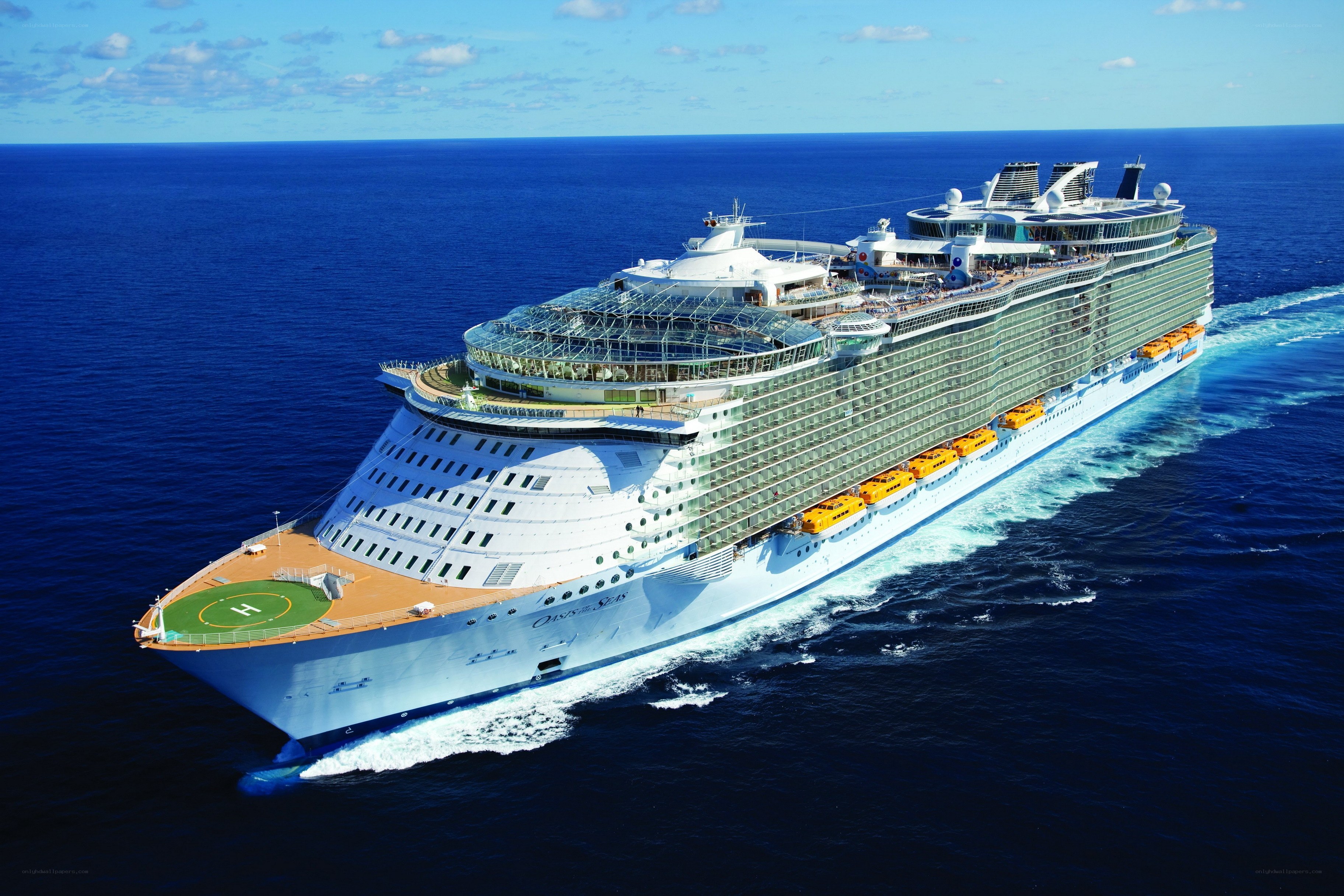 Cruise ship at sea