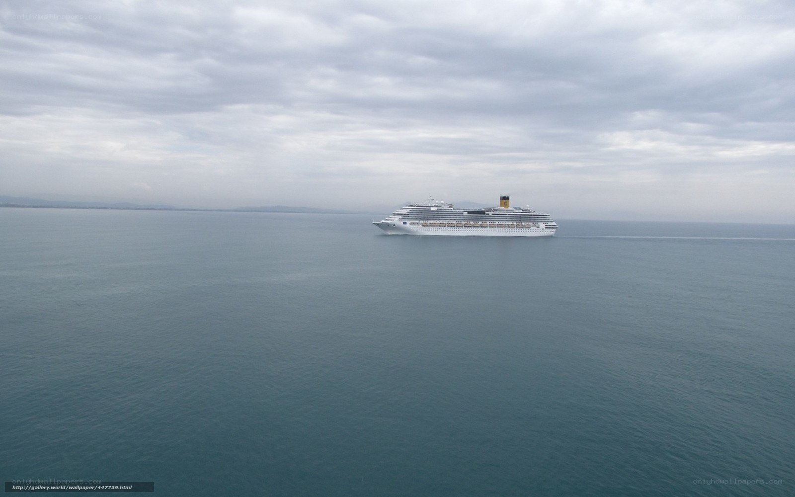 Cruise ship at sea