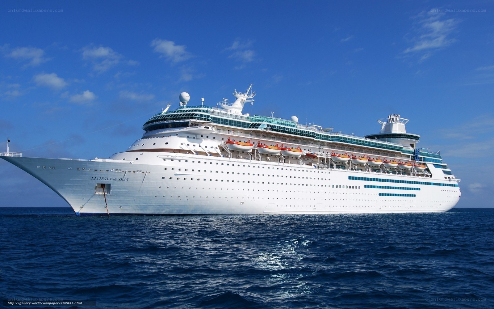 Cruise ship at sea