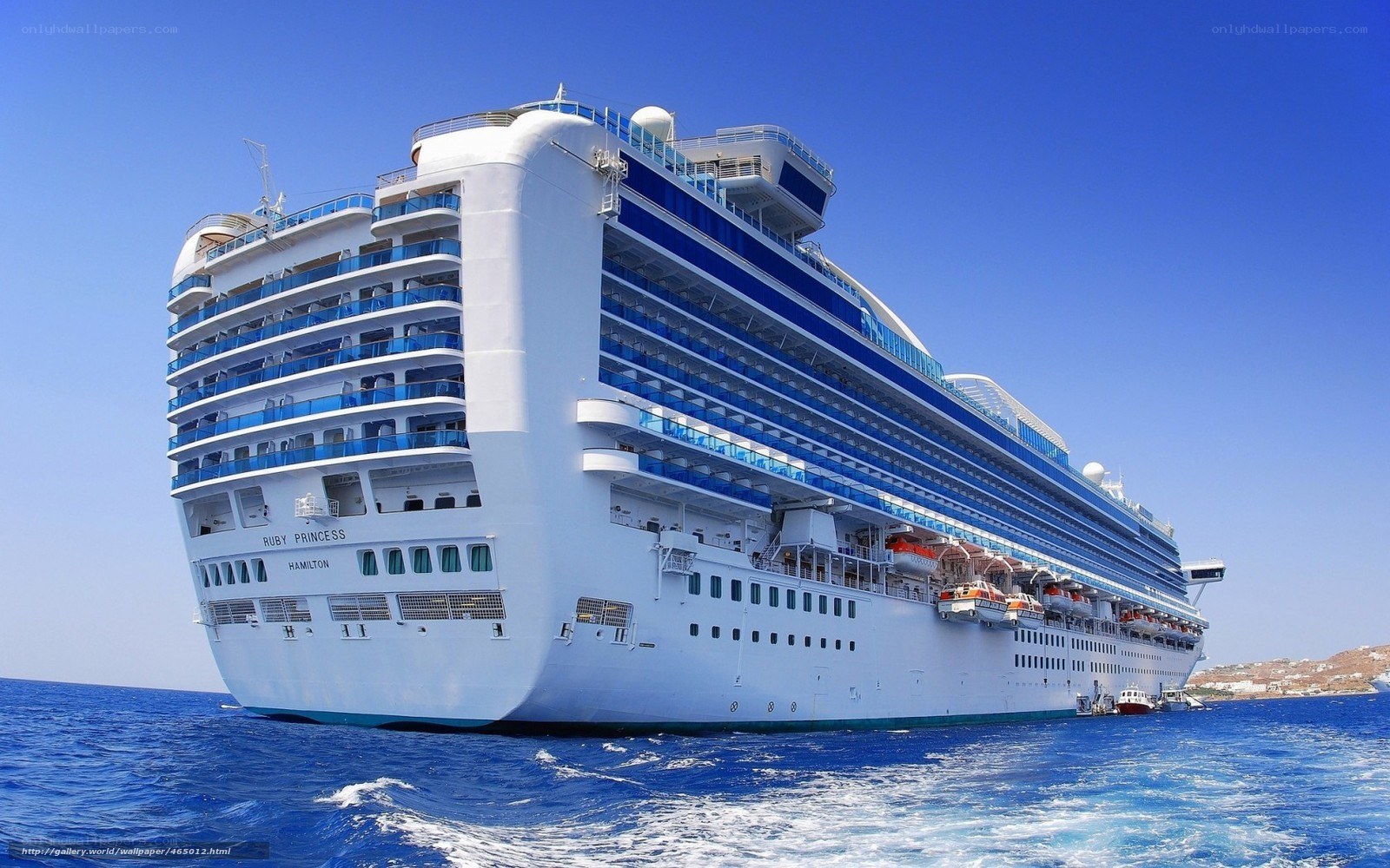 Cruise ship at sea