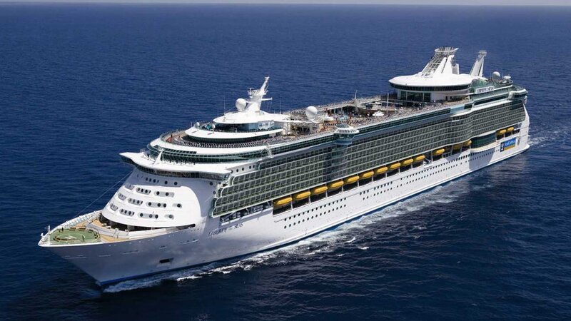 Cruise Ship at Sea — Blue, Afternoon