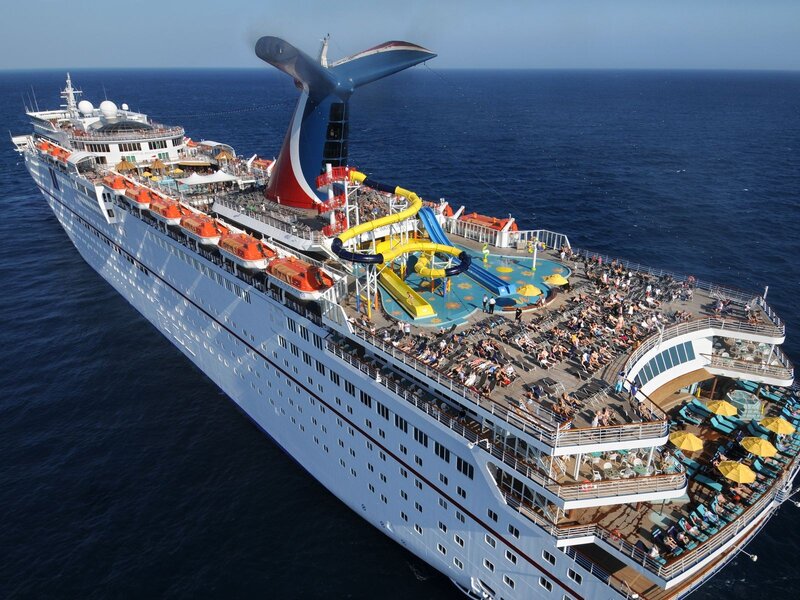 Cruise Ship at Sea — Blue, Relaxed, Afternoon