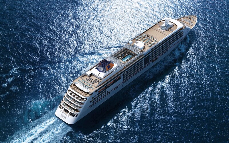 Cruise Ship at Sea — Blue, Serene, Afternoon, 3d Render, Ocean, Deck