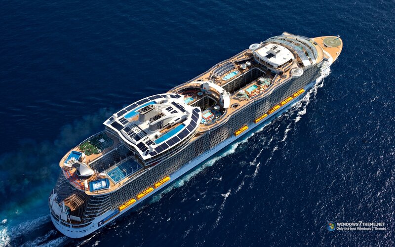 Cruise Ship at Sea — Blue, Serene, Afternoon, Photograph, Ocean