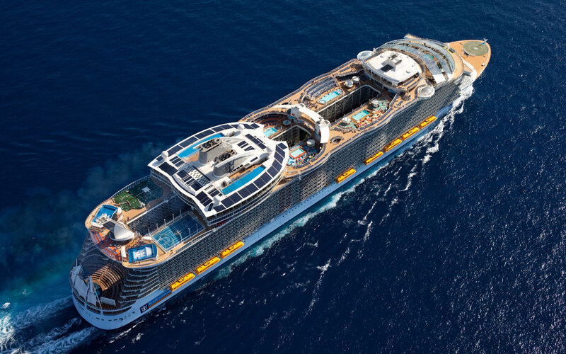Cruise Ship at Sea — Blue, Serene