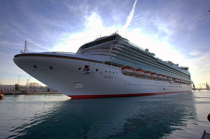 Cruise ship Azura docked at port