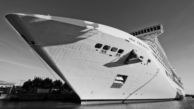 Cruise Ship Bow — Black