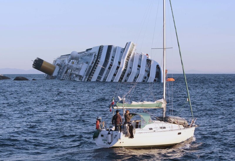 Cruise ship capsized at sea