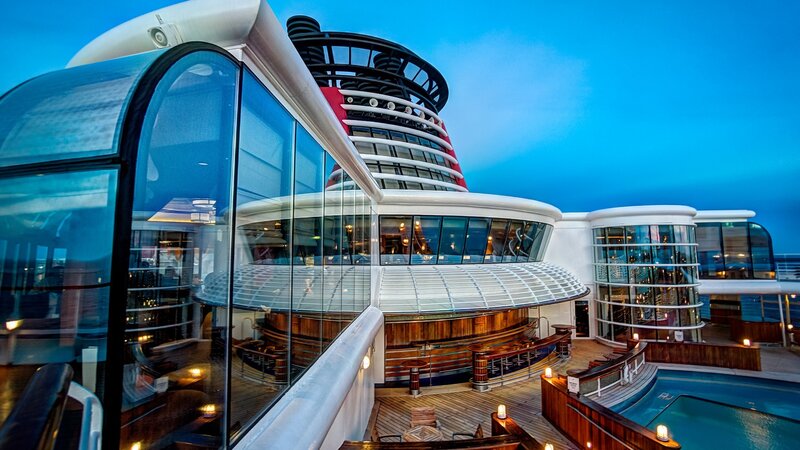 Cruise Ship Deck — Blue, Serene, Night