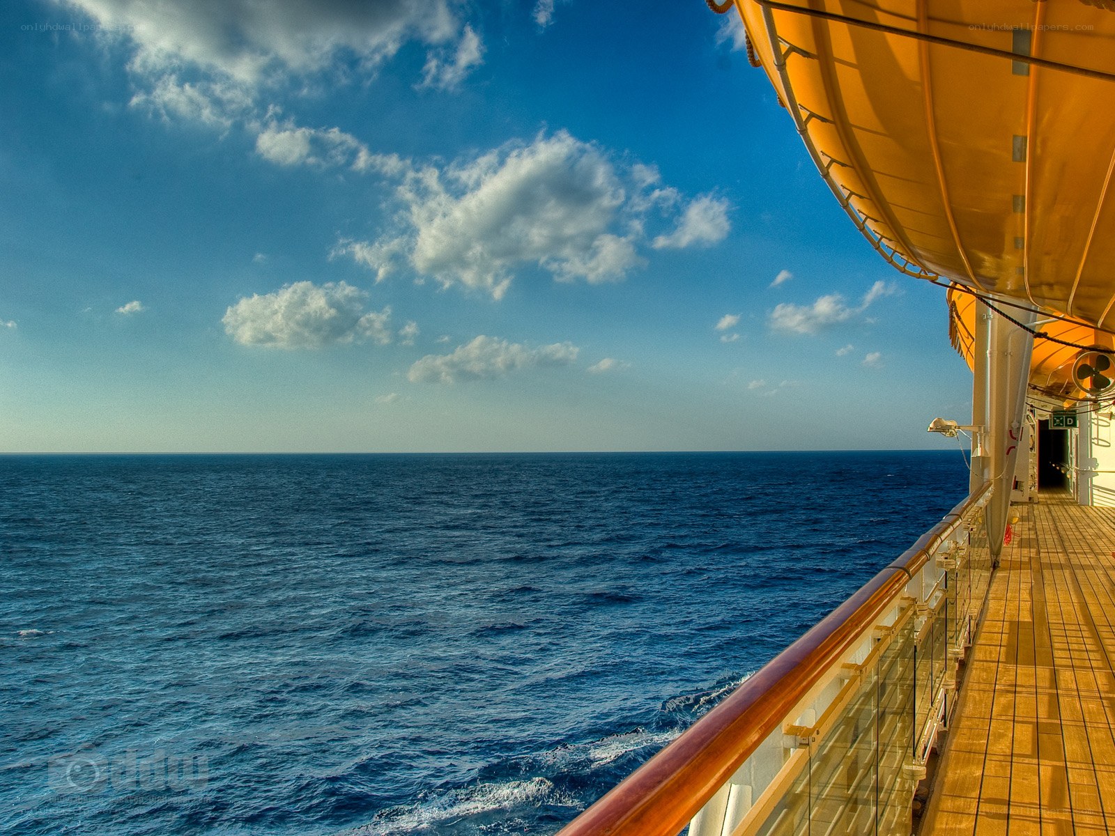 Cruise ship deck view