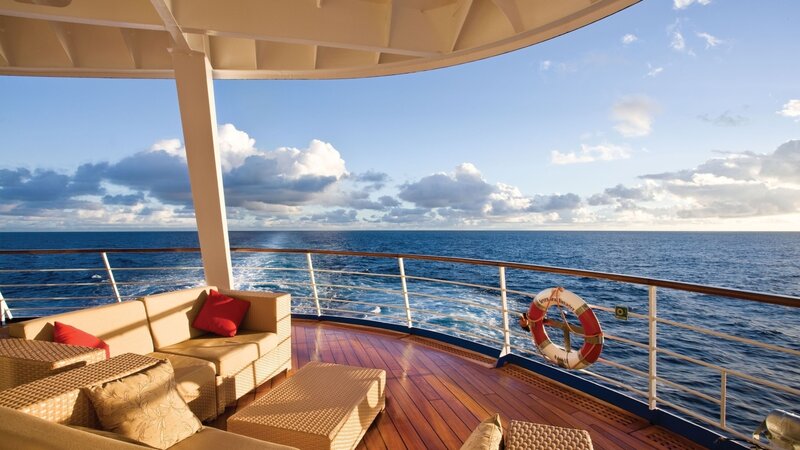 Cruise ship deck view