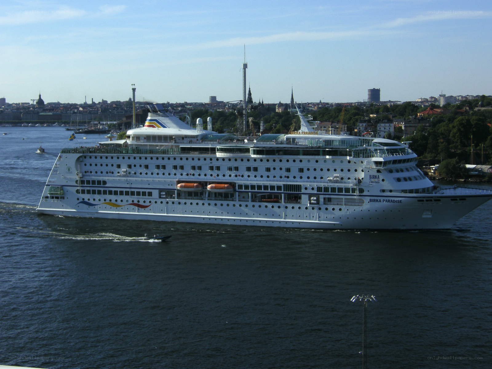 Cruise ship in a harbor