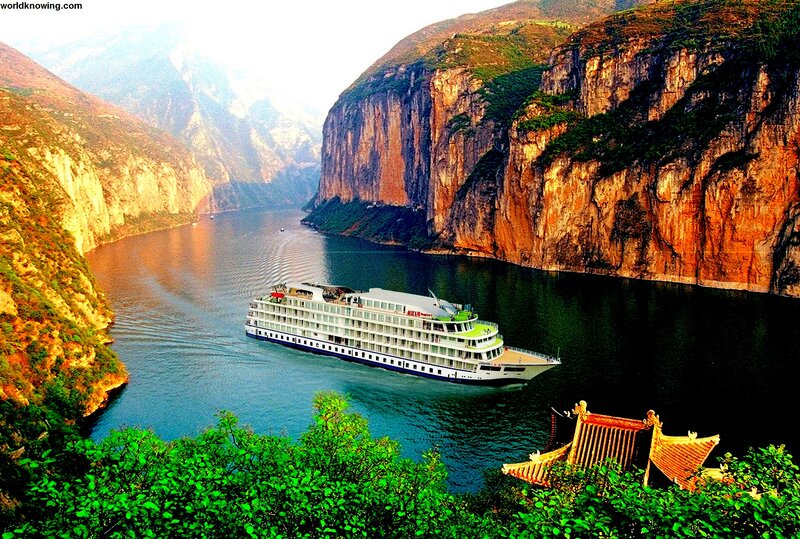 Cruise Ship in Canyon
