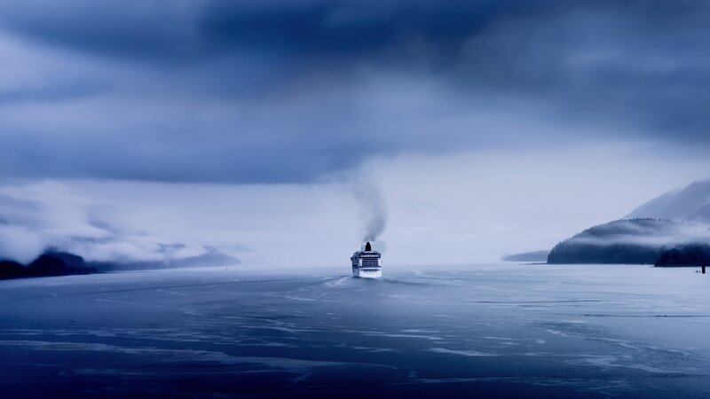 Cruise Ship in Fog