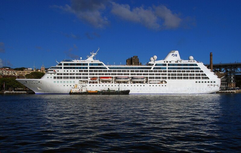 Cruise ship in harbor