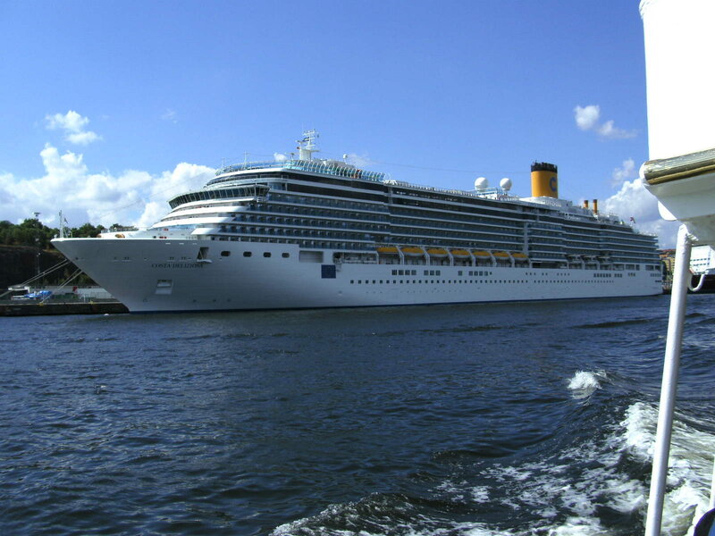 Cruise ship in harbor