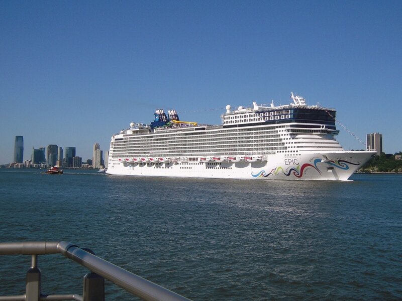 Cruise ship in harbor