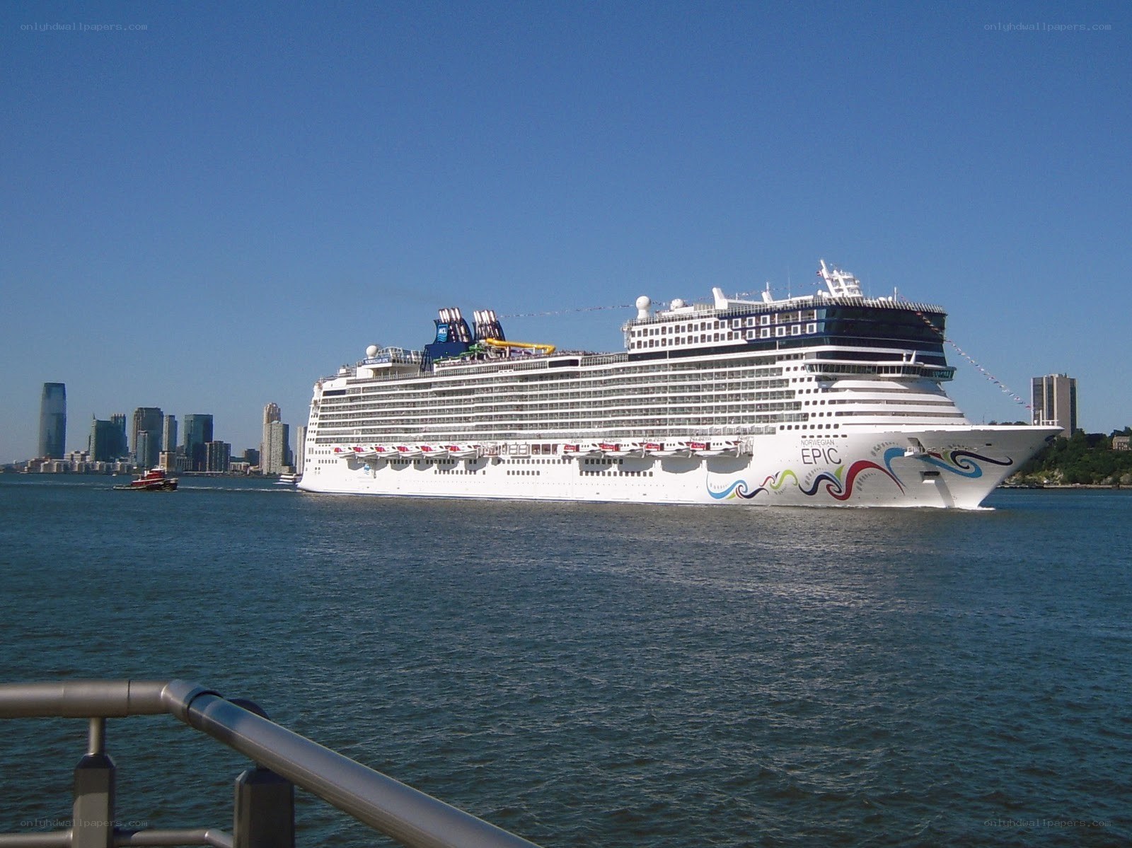 Cruise ship in harbor